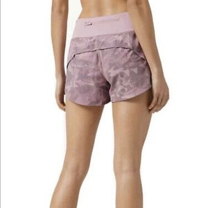 Lululemon Speed Up Short 4” Lined (Tall) Pink Camo